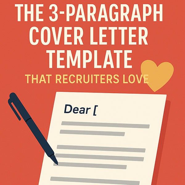 The 3-Paragraph Cover Letter Template That Recruiters Love